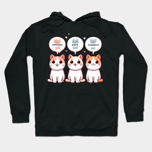 Through Three Cats Three Moods Hoodie by hsayn.bara